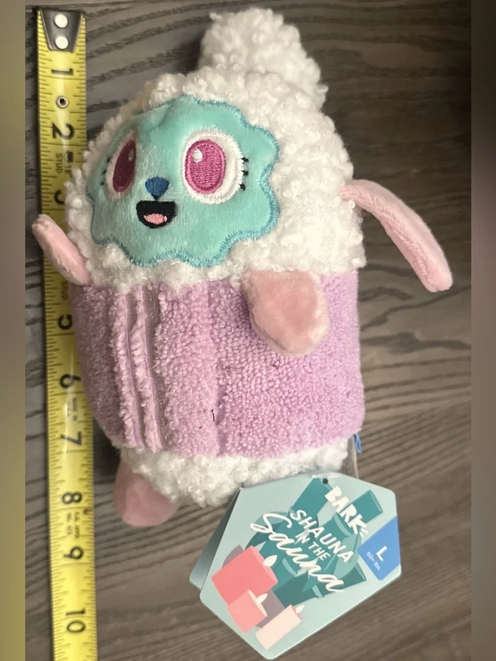 Bark Box Shauna in the Sauna Spa Day Sheep Plush Size Large Dog Toy NWT NEW